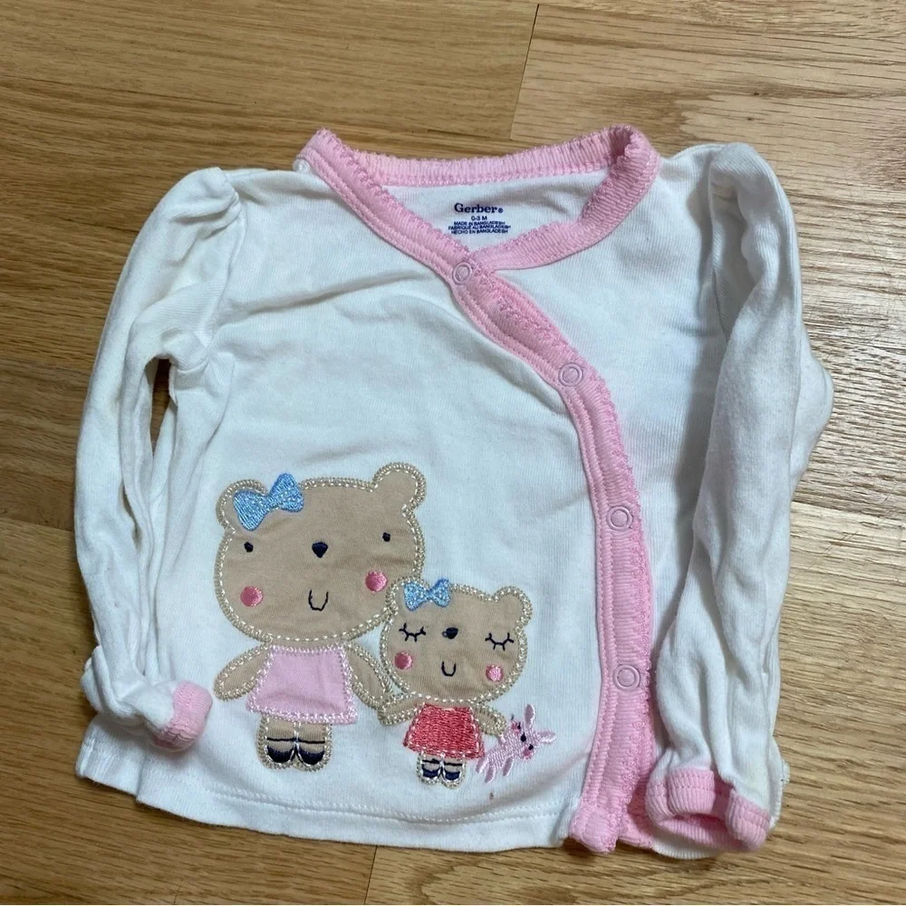 Baby Girl Various Size Bundle Onesie Sweater 0-3 mos 6 mos 9 mos 12 mos White